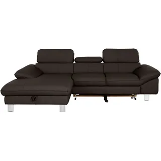 Cotta Eckcouch Kunstleder 2-Sitzer Braun