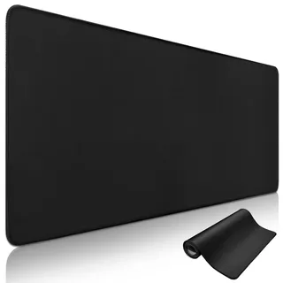 Niviy XXL Gaming Mauspad 1200 x 600mm Schwarz XXL Mousepad mit Vernähte Kanten Tischunterlage Großer Verbessert Präzision und Geschwindigkeit Mauspad für PC,Maus und Tastatur