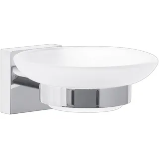 Tesa Seifenschale Badaccessoire-Set Silber/Weiß