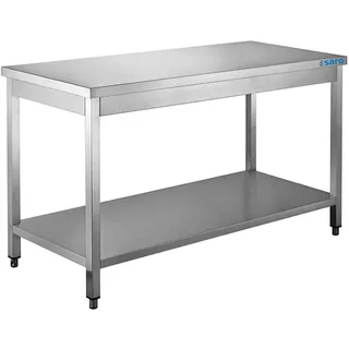 SARO Edelstahltisch, mit Unterblatt - 700 mm Tiefe, 1000mm