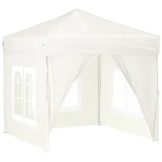 vidaXL Partyzelt Faltbar mit Seitenwänden Creme 2x2 m - Creme