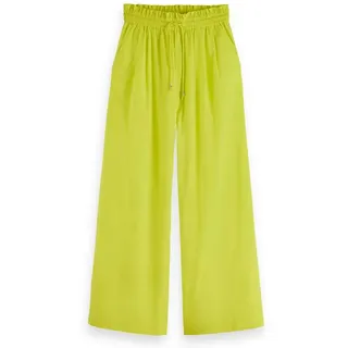 Scotch & Soda Voile Wide Leg Pull On Hochbundhosen - Citrus Yellow - L - 30