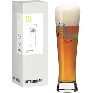 RITZENHOFF Bierglas - 400 ml - Made in Germany | Artikelnr. 8261003, Serie Radsport, 1 Bierglas 400 ml, Kristallglas, spülmaschinenfest