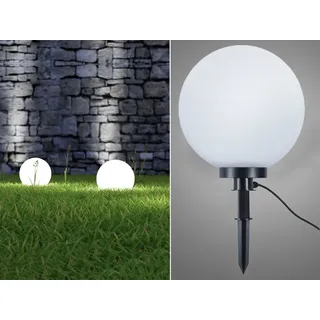 meineWunschleuchte LED Kugelleuchte für den Garten mit Strom, Leuchtkugeln Wegbeleuchtung, Ø40cm
