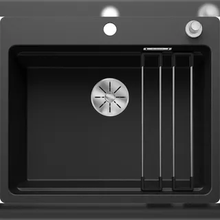 Blanco ETAGON 6-F rechts Flächenbündig schwarz Handbetätigung 591 x 501 mm
