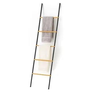 Handtuchleiter aus Bambus und Eisen - 5 Sprossen, vielseitig einsetzbar