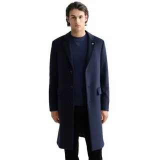 Scotch & Soda Classic Wool Mantel - Blue - XL