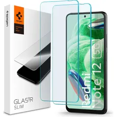 Spigen Glas.TR Slim Xiaomi Redmi Note 12 5G/ Poco X5 5G 2szt./2pcs AGL06048 szkło hartowane (2 Stück, Xiaomi Poco X5), Smartphone Schutzfolie