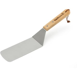 Barbecook Fischspatel für Grill und Plancha, Grillbesteck aus Edelstahl und Holz 37cm