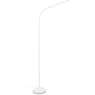 Briloner – LED Stehlampe dimmbar als Deko im Wohnzimmer und Leselampe, Schwenkbare LED Lampe, Wohnzimmerlampe, Touch, Indirekte Beleuchtung, Weiß