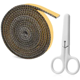 Kamin Dichtband Hitzebeständiger Ofendichtschnur Selbstklebend Kamin Ofenrohr Dichtband Dichtung für Kaminofen Kamintür Smoker Ofendichtschnur Feuerfestes (3mm×10mm×3m)