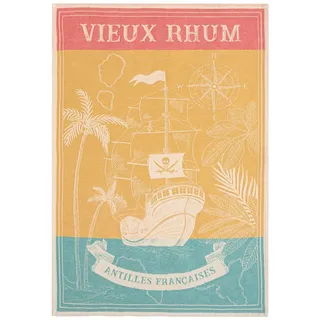 COUCKE Bedrucktes Baumwoll-Jacquard-Geschirrtuch, 50 x 75 cm, Old Rum