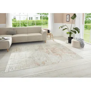 ELLE DECORATION Designteppich »Chameis« rechteckig 4 mm Höhe Viskose, Vintage Look, Seiden Optik, Wohnzimmer, Schlafzimmer, Teppich, rosa