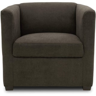 DOMO. collection Sessel Bob FK, kleiner Retro-Sessel mit Armlehnen und Federkern, Polstersessel, Cocktailsessel, Loungesessel, 73 x 75 x 69 cm (BxTxH), Webstoff in anthrazit