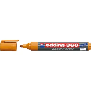 edding 360 Whiteboardmarker - orange - 1 Whiteboard Stift - Rundspitze 1,5-3 mm - Boardmarker abwischbar - für Whiteboard, Flipchart, Magnettafel, Pinnwand, Memoboard - Sketchnotes