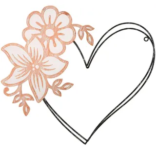 Wanddeko , Multicolor , Holz, Metall , Rattan , 50x45x2 cm , Bilder & Rahmen, Wanddeko