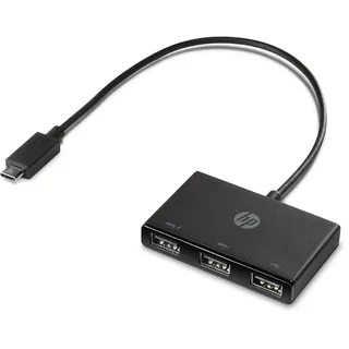 HP USB-C to USB-A Hub 3 x SuperSpeed USB 3.0 Schwarz Z6A00AA