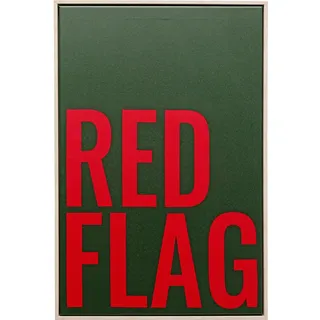Kare Design Bild mit Rahmen "Gerahmtes Bild Red Flag 40x60cm", farbe bild(er): rot