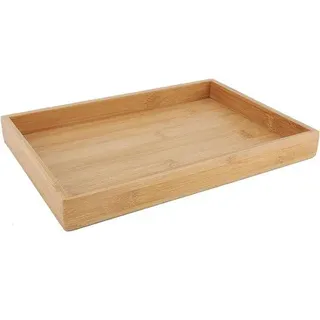 Bamboe houten dienblad set - rechthoekig dienblad - bar serveerblad (28 x 195 x 3 cm) - Bunt