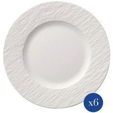 Bild von Manufacture Rock Frühstücksteller 6 Stück, 22 cm, Premium Porzellan, Weiß