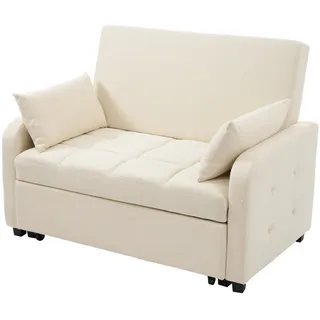 Okwish Schlafsessel Multifunktionales Klapp mit verstellbarer Rückenlehne Beige 127/75/94 cm , Kunststoff , 127x94x75 cm , Wohnzimmer, Sofas & Couches, Schlafsofas, Schlafsessel