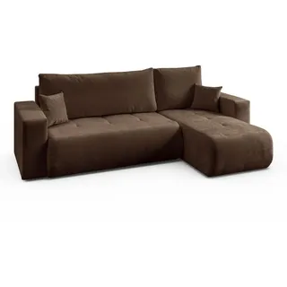 lookway Ecksofa CLOUD II L mit Schlaffunktion Dunkelbraun