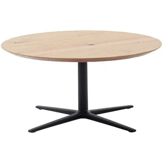 Schöner Wohnen Couchtisch , Anthrazit, Wildeiche , Holz, Metall , Wildeiche , furniert , rund , X-Form, Säule , 83x35x83 cm , Goldenes M, Made in Germany, Dgm, DGM-Klimapakt, DGM-Emissionslabel , einfacher Aufbau , Wohnzimmer, Wohnzimmertische, Couchtische, Couchtische rund