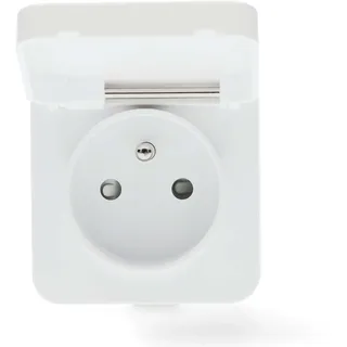 Nedis SmartLife Smart Stecker - Zigbee 3.0 - IP44 - Leistungsmesser - 3680 W - Frankreich/Typ E (CEE 7/6) - 0-55 °C - Android/IOS - Weiss - 1 Stück