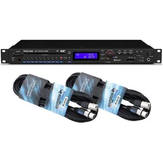 Tascam Medien-Player CD400UDAB mit 2x XLR-Kabel - Schwarz