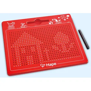 Hape Magnetische Zeichentafel - zum Mitnehmen, rot, groß 280 x 255 x 12 mm, Magnettafel und Maltafel für Kinder, Zeichnen und Schreiben lernen, Kreativspielzeug & Lernspielzeug, für Kinder ab 3 Jahren