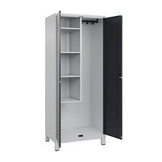 CP Putzmittelschrank Classic Plus 080110-02 S10008 anthrazitgrau, lichtgrau 80,0 x 50,0 x 195,0 cm, aufgebaut