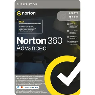 NortonLifeLock Norton 360 Advanced Standard DE Mac OS