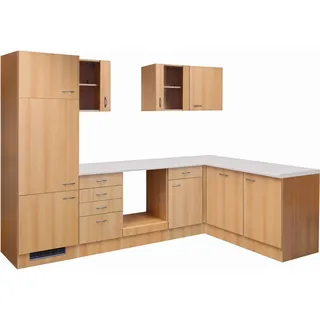 Flex-Well Classic Winkelküche Nano 280 cm ohne E-Geräte Buche Nachbildung