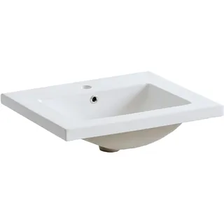 Einbecken-Waschbecken für Unterschrank 60 cm Waschbecken für Unterschrank 61 x 18 x 46 cm