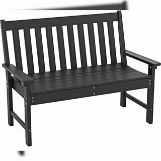 Costway Gartenbank 132 x 65 x 91 cm Schwarz