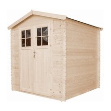 Timbela Holz-Gartenhaus M343F+M343G 3,53 m2 mit großen Fenstern und Boden