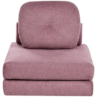 Beliani Schlafsofa 81/182 cm Rosa Olden , Pink , Textil , 81x54x91 cm , Wohnzimmer, Sofas & Couches, Schlafsofas, Schlafsessel