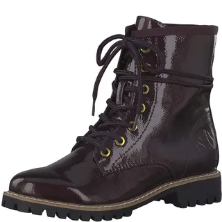 s.Oliver Damen 25256-31 Combat Boots, Rot (Bordeaux Pat. 528)