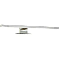 Saphir LED Spiegelleuchte »Quickset LED-Aufsatzleuchte für Spiegel o. Spiegelschrank, Chrom Glanz«, Badlampe 30 cm breit, Lichtfarbe kaltweiß, Kunststoff, 480 LM, 6500K, grau