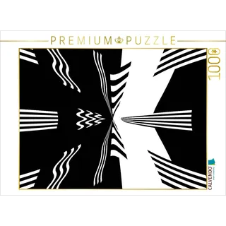 CALVENDO Puzzle Chaos in schwarz und weiß 1000 Teile Puzzle quer | Lege-Größe cm Foto-Puzzle für glückliche Stunden