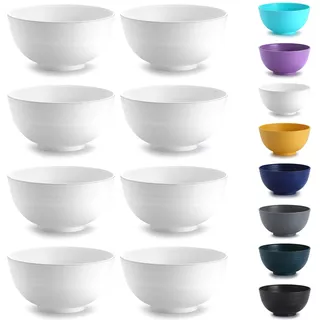 Kyraton plastik müslischüssel 8er, unzerbrechliche und wiederverwendbare leichte Schüssel für Reisnudelsuppe, Snack, Salat, Obst, spülmaschinenfest