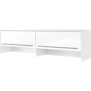 Furniture24 Aufsatz Concept PRO CP9 Schrank für Wandklappbetten Horizontal Weiß/Weiß Hochglanz - Weiß