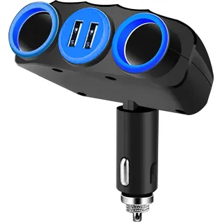 Vakoss Autostromadapter Tp-3268K, 2X Zigarettenanzünder + 2X Usb - Schwarz