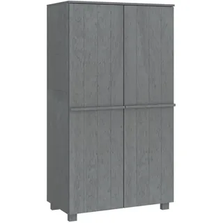 vidaXL Kleiderschrank HAMAR Dunkelgrau 89x50x180 cm Massivholz Kiefer - Grau