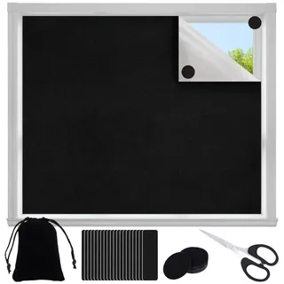 Verdunkelungsvorhang, 300 x 145 cm, verstellbar, Thermo-Rollos für Kinderzimmer, Kinderzimmer, Schlafzimmer, Vorhänge und Vorhänge, leicht, Sun Block – mit 40 selbstklebenden Clips