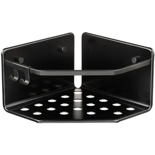 TATAY Duschablage Ohne Bohren Eckig Aluminium | Mit Schrauben und Quick Fix Befestigungssystem | Feuchtigkeitsbeständig | Schneller Wasserablauf | 20 x 12 x 20 cm – Modell Serenity – Schwarz
