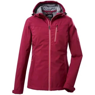 KILLTEC Damen Softshelljacke/Outdoorjacke mit Kapuze KOS 89 WMN SFTSHLL JCKT, dunkelrose, 50, 39138-000