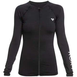 Shirttop ROXY "New Essentials", Damen, Gr. XXL, grau (anthrazit), Obermaterial: 86% Microfaser, 14% Elasthan;, Tops Shirttop