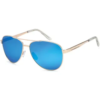 Stylebreaker polarisierte Flieger Sonnenbrille, mit Etui", und Putztuch, Uni 09020046 - blau
