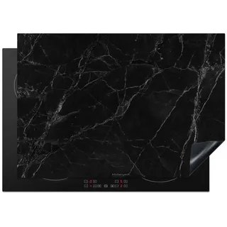 MuchoWow Herdabdeckplatte Schwarz - Marmor 75x52 cm , Kunststoff , Rechteckig , 75x52x0.2 cm , Made in Europe , Küchen, Küchenelektrogeräte, Herde, Herdabdeckplatten